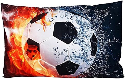 OLOKAA Custom Style Pillowcase Pillow Covers Standard Size 20"X30" (Soccer Ball)