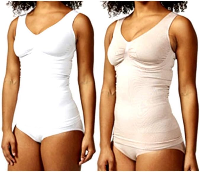 Medium Control Rose Jacquard Cami Pack of 2