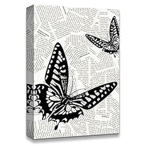 signwin Canvas Wall Art Butterfly On The Newspaper...