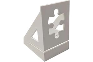 Puzzle Board, White Multifunctional Toybox Stand Upright Space Saving Desktop Organizer Vertical Box Cover Display Holder Sto