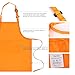 Syntus 2 Pack Child Apron Adjustable Kid Bib Aprons Water Resistant with 2 Pockets Kitchen Painting Aprons with 2 Pairs of Oversleeves for Art, DIY, Cooking