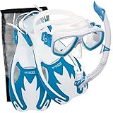Cressi Rocks Kids Mask, Snorkel & Fins Snorkel Set
