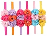 ROEWELL® Cute 6 Pcs Baby Headbands Girl's Hair Bows Infant Hairband Headband(6 Pack)