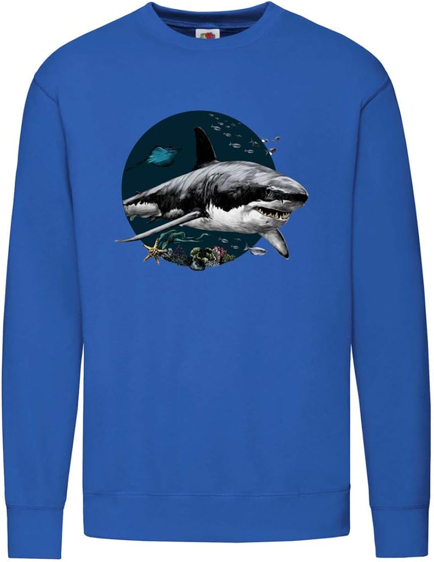 Druckerlebnis24 Sudadera tiburón océano Atlantic Surf Sudadera para