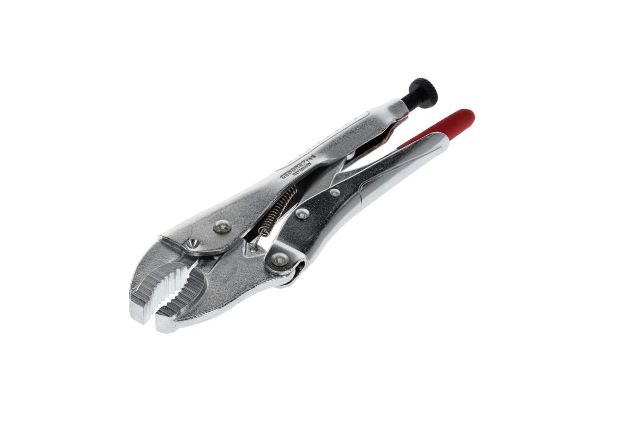 GEDORE Red Grip Pliers with Self-Clamp Function, 3.5 cm Span, Adjustment Screw and Release Lever, Chrome Vanadium Steel, 7 Inch Length