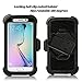ULAK S6 Edge Case, Galaxy S6 Edge Case, Hybird Rugged and Silicone Protective Cover with Kickstand and Belt Clip Holster for Samsung Galaxy S6 Edge (Black) Will not Fit S6 Edge Plus