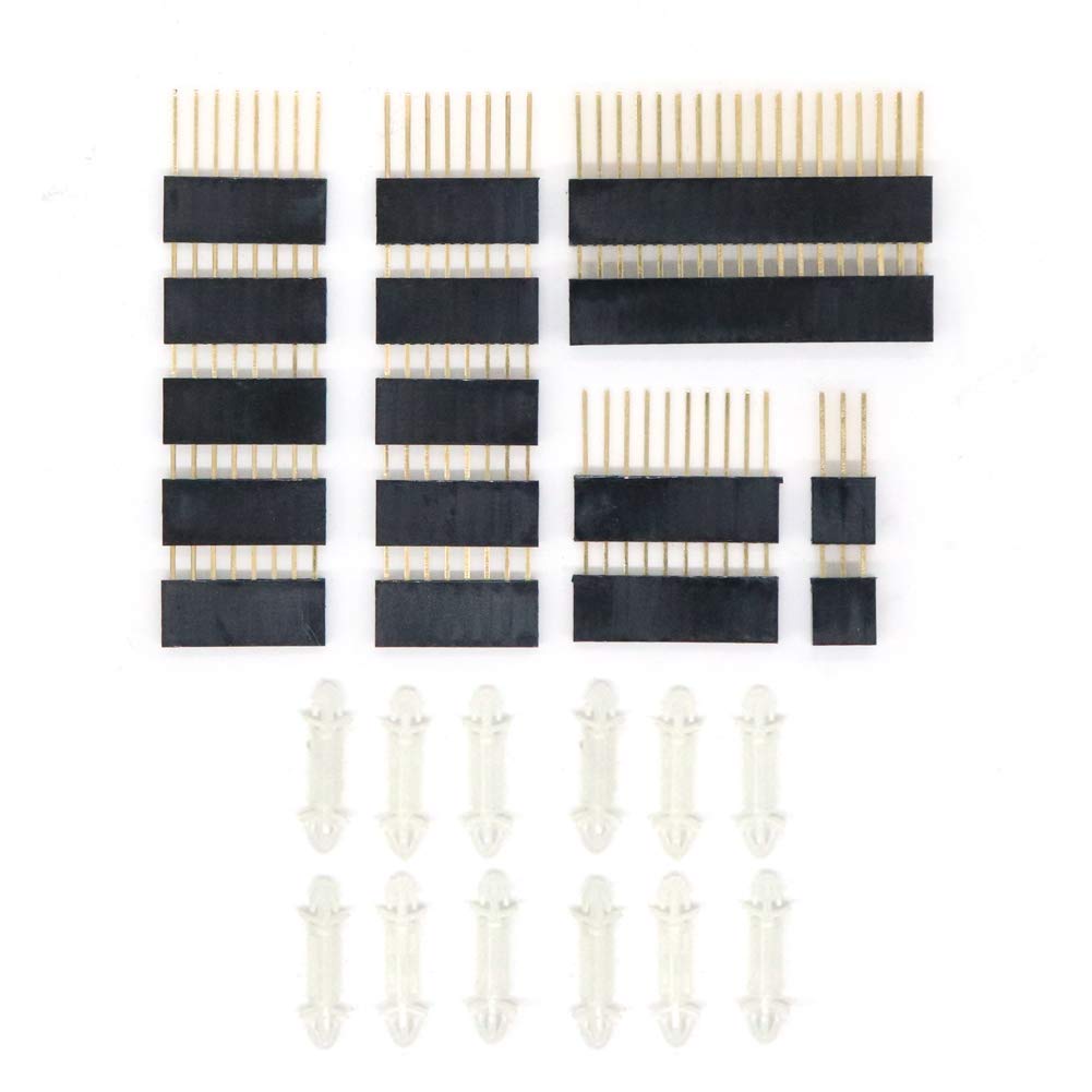 2 Sets of Stacking Headers Pins Kit Stackable Female Headers Compatible with Arduino Mega 2560(28pcs in Total)