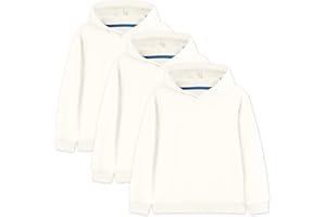Phedrew 3 Pack Cotton Kids Hoodies Sweatshirts Midweight Long Sleeve Pullover Boys Girls Tops for Toddlers(Age 2-14)