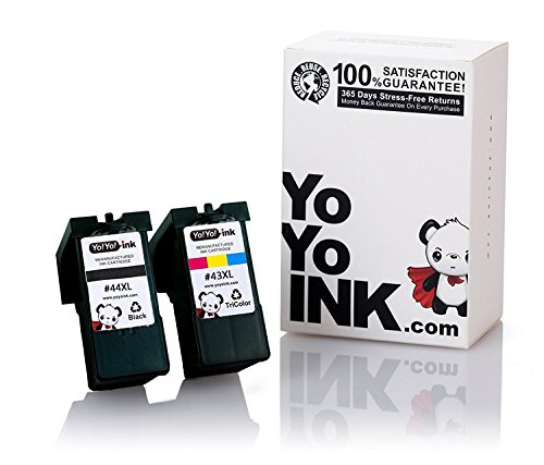 YoYoInk Remanufactured Ink Cartridge Replacement for Lexmark 43XL 44XL (1 Black, 1 Color)