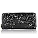 ECOMBOS Women Long Wallet leather Zipper Around Print Morning Glory Black