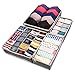 MIU COLOR Foldable Closet Underwear Organizer Drawer Divider Storage Boxes Under Bed Organizer 4 Set for Underwear, Bras, Socks, Ties, Scarves