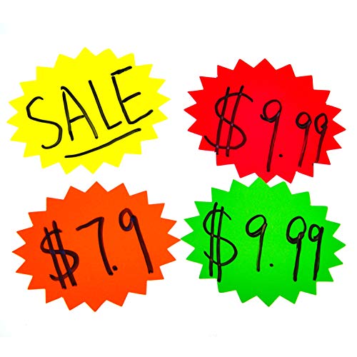 RXBC2011 80-Pack Star Burst Signs for Retail