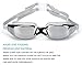MIGAGA Swim Goggles, Triathlon Glasses,Anti Fog Cool Design Clear Vision No Leaking UV Protection, Anti-Scratch Swimming Glasses,Free Earplugs and Nose Clip (Grey&Silver)