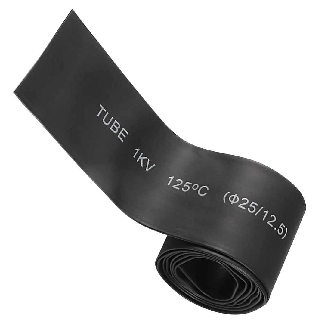 Unifizz Heat Shrink Tubing 25mm Dia 41mm Flat Width 2:1 Ratio Shrinkable Tube Cable Sleeve 1m - Black