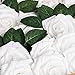 YSBER Roses Artificial Flowers - 25Pcs Big PE Foam Rose Artificial Flower Head for DIY Wedding Bouquets Centerpieces Bridal Shower Party Home Decorations (25 PCS, White)