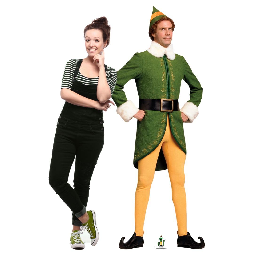 Star Cutouts SC1670 Buddy the Elf Lifesize Cardboard Cutout 188cm – Christmas Party Decoration, Holiday Display & Festive Photo Prop