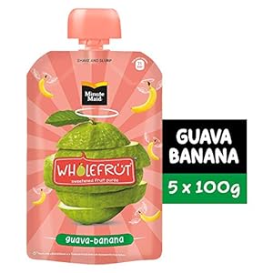 Minute Maid Wholefrüt Guava Banana Purée – Pack of 5 x 100 g