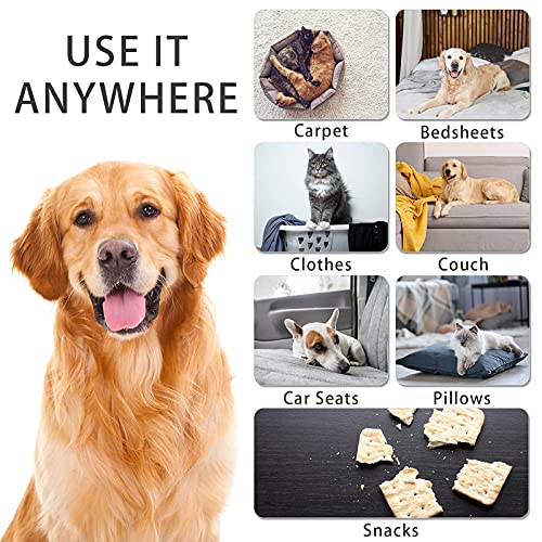 2 in 1 Lint Rollers Pet Hair Remover for Dog Cat Hair Removal, 180 Sheets/3 Refills, with High Density Lint Brush Remover for Couch, Clothes and Carpet, Double Side Multifunctional Pet Hair Remover