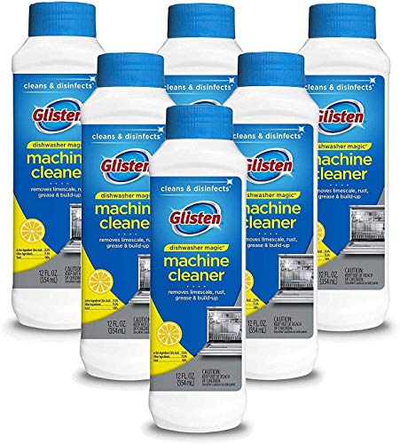 Glisten DM06N Dishwasher Magic Machine Cleaner and Disinfectant, 12 Fl. Oz. Bottle, 6-Pack