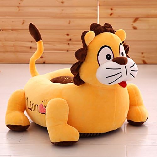 JSH Cartoon Children Plush Sofa,Soft Kids Chair,Removable Cover Chair for Children's Gift 5050cm (Yellow lion)