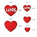 KUUQA 28 Pieces Valentine's Lawn Decorations Valentine's Day Hanging Hearts for Valentine' Day Decoration Wedding and Party Supplies, Red