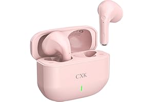 CXK Bluetooth Earbuds, Wireless Earbuds Ctystal-Clear Calls with 4 Mics Bluetooth 5.3 Premium Sound Headphones 36H Playtime IPX7 Waterproof Sports Earbuds for Running Working, Pink