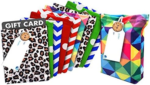 Holiday Gift Card Holders Stretchy and Reusable | Set of 10 Includes Gift Tags