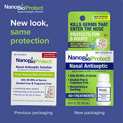 NanoBio Protect Nasal Antiseptic Solution 36 Pack Kills 99.99 of