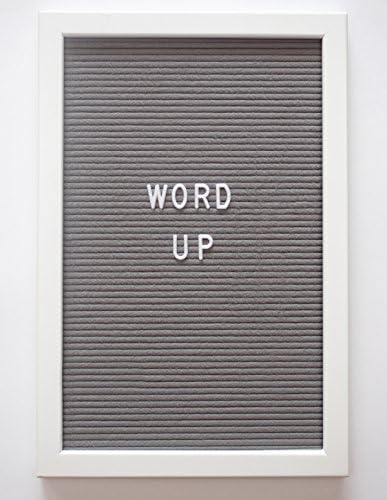 Word Up Premium Felt Letter Board (12x18, white, black)