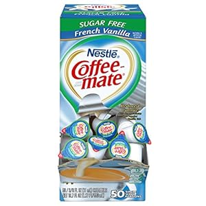 Image of NESTLE COFFEE-MATE Coffee Creamer, Sugar Free French Vanilla, liquid creamer singles, 50 Count (Pack of 1)
