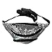 Extreme 80's X80® Retro Shiny Silver Sequin Fanny Pack