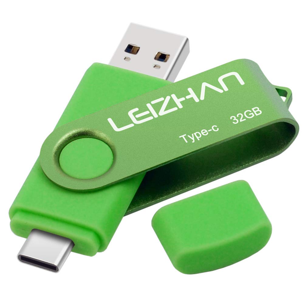 leizhan 32GB USB C 3.0 Flash Drive USB-C Pen Drive Type C Dual Port Thumb Drive Memory Stick Photo Stick Jump Drive for Type-C Android Smartphones Tablets MacBook and Computers