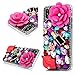 iPhone Xs Max Bling Glitter Case, Awsaccy(TM) Unique 3D Handmade Crystal Sparkly Diamond Rhinestone Pink Pearl Floral Lipstick Fashion Design Shiny Case for iPhone Xs Max Girls Women