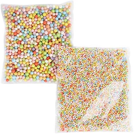 MELYTU Styrofoam Foam Balls 20000Pcs 2 Pack, 0.1-0.4 inch Household School Craft Supplies for DIY Slime, Wedding/Party Decorations- Mixed Colors