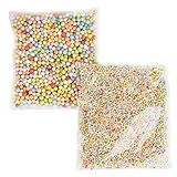 MELYTU Styrofoam Foam Balls 20000Pcs 2 Pack, 0.1-0.4 Inch Household School Craft Supplies For DIY Slime, Wedding /Party Decorations- Mixed Colors