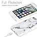 SANKTON Soft TPU Case with Matte Pattern for iPhone 7 / iPhone 8 4.7-inch (White Marble)