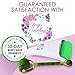 Jade Roller and Ice Roller Facial Massager Set 100% Natural Double Neck Face Roller with Cooling Ice Roller for Healing & Slimming - Helps Reduce Puffiness, Redness, Migraine, Soreness and Pain