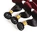 Seelaak 1B 99J Ombre Brazilian Body Wave Hair 3 Bundles, 10A Grade Burgundy Dark Red Bodywave Weave Human Hair Extensions 100g/pcs, 100% Unprocessed Hair (10
