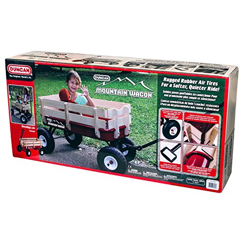 Duncan Mountain Wagon PullAlong Wagon for Kids with Wooden Panels