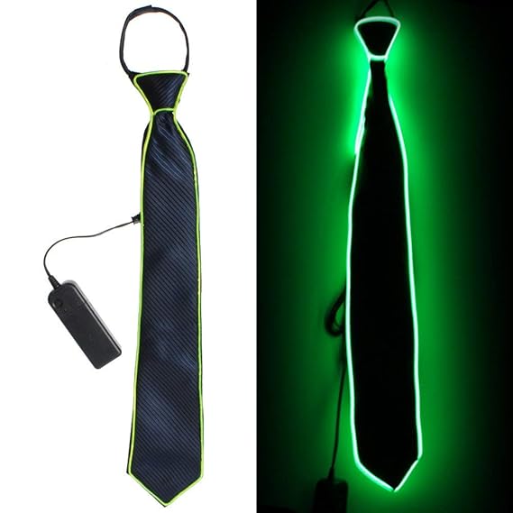 LED leuchten Krawatten Kostüm Zubehör für neue Jahre Rave Party leuchten Krawatte (Grün)