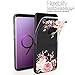 Galaxy S9 Case, JAHOLAN Girl Floral Clear TPU Soft Bumper Slim Flexible Silicone Cover Phone Case for Samsung Galaxy S9 - Rose Flower
