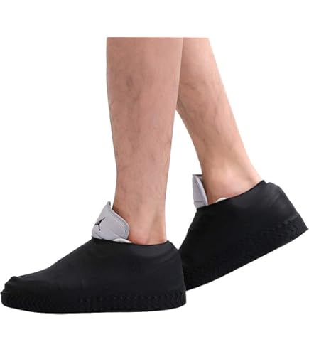 thumbnail image 2 of Waterproof Shoes Cover Anti-slip Reusable Rain Shoe Cover Kasut Hujan Soft Silicone Elastic Motorcycle Rain Boot(1 Pair) I.1102982187 2 of 11