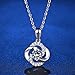 Alberoo 925 Sterling Silver Cubic Zirconia Four Leaf Clover Pendant Necklace…