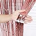 Unves Fringe Curtains, Metallic Foil Curtain Fringe 2 Pcs 3.2x9.8 ft Rose Gold Photo Booth Backdrop Tinsel Curtains for Birthday Wedding Party Decoration