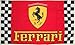3'x5' FERRARI FLAG Red Checkerboard