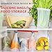 Reusable Silicone Food Storage Bags 3 Pack - 2 Large Food Bags 50OZ & 1 Quart Silicone Bag - Reusable Freezer Bags Leakproof - Reusable Sandwich Bags Dishwasher Safe - Silicone Sous Vide Bags Airtight