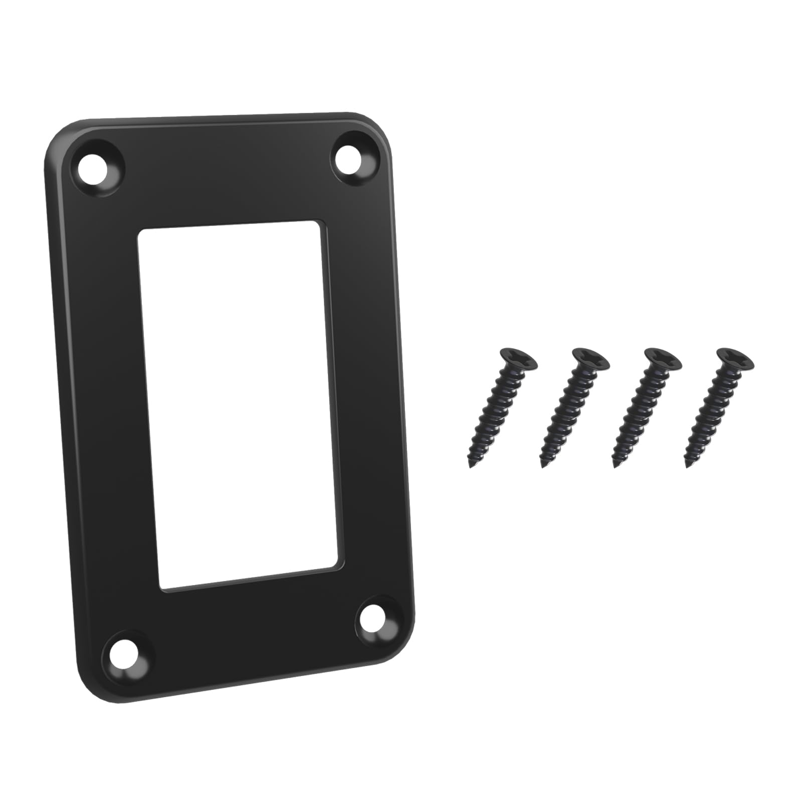 Photo 1 of 1 Gang Rocker Switch Housing Holder Aluminum Black Panel 1 Hole Toggle Switch Bracket Holder Bilge Pump Rocker Switch Holder Mounting Size 37.5mm x 21.4mm for Car Boat Marine Boat Universal