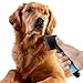 Self Cleaning Slicker Shedding Brush for Dogs and Cats with Silica Gel Handle (blue)
