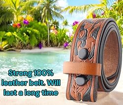 F&L CLASSIC Western Belt without buckle for men