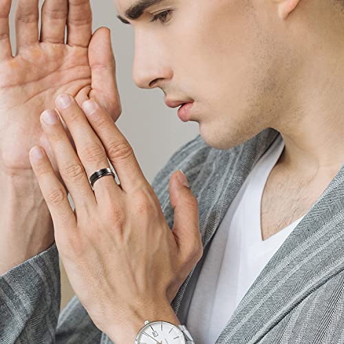 JEROOT Titanium Lymphatic Drainage Ring for Men Women